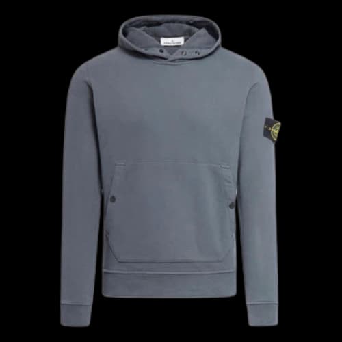 STONE ISLAND Logo Patch Ribbed Hoodie 'Grey'