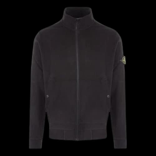 STONE ISLAND Logo Patch Zip-Up Jacket 'Black'