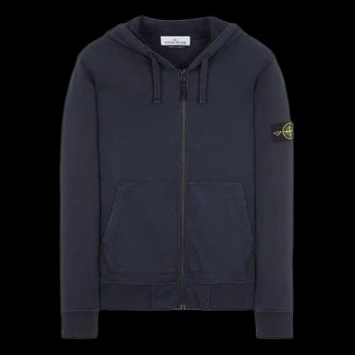 STONE ISLAND Zip Hoodie 'Navy Blue'