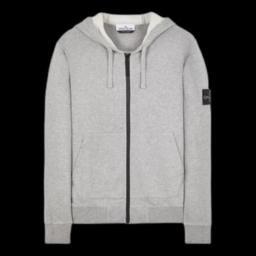 STONE ISLAND Zip Hoodie 'Grey'