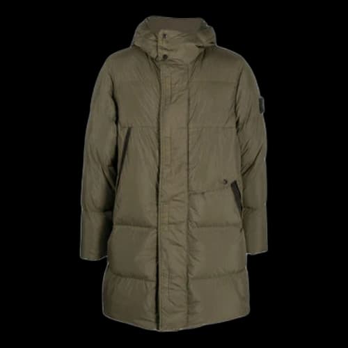 STONE ISLAND Wappen Patch Crinkle Labs Padding 'Olive Green'
