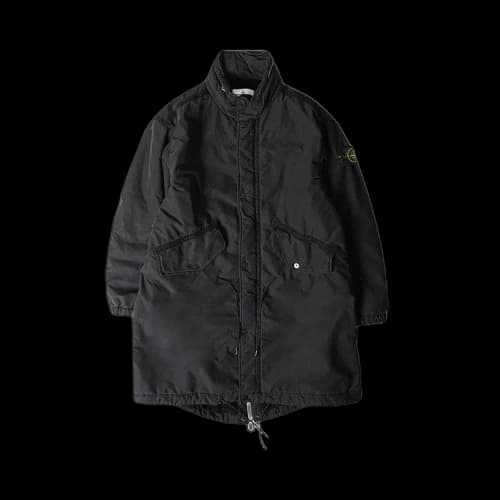 Stone Island Compass Badge Long Raincoat 'Black'