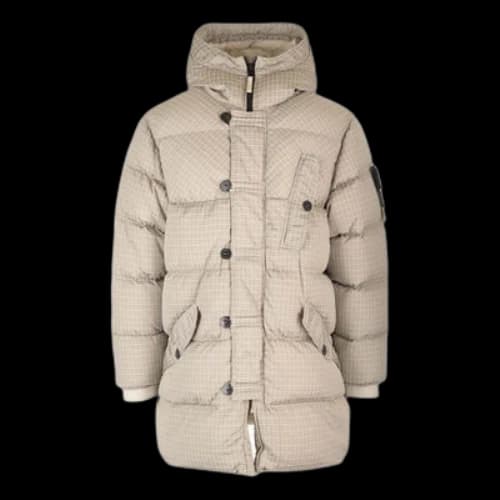 STONE ISLAND Logo-Patch Down Jacket 'Beige'