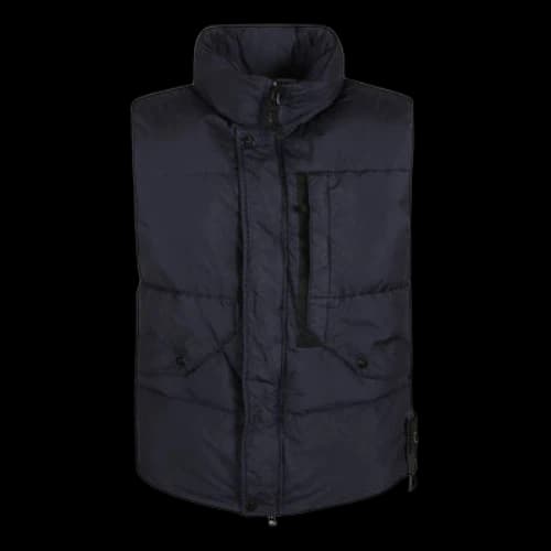 STONE ISLAND Logo Patch High-neck Padded Vest 'Navy'