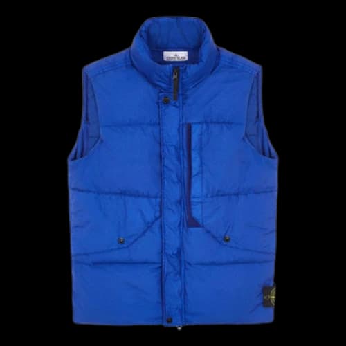 STONE ISLAND Crinkle Reps Down Vest 'Blue'