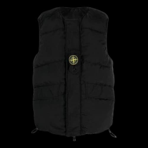 STONE ISLAND Quilted Reversible Down Vest 'Black'