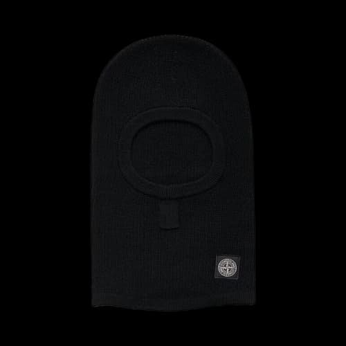 Stone Island Patch Logo Wool Balaclava 'Black'