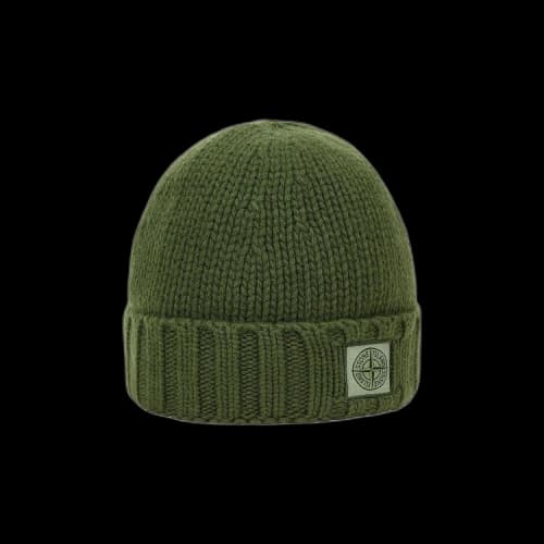 Stone Island Knitted Beanie 'Olive'