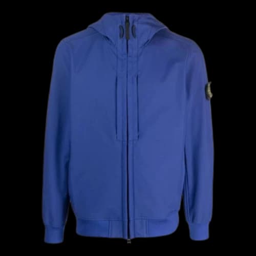 STONE ISLAND Soft Shell Hoody Jacket 'Blue'