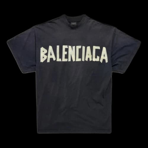 Balenciaga Double Front T-shirt 'Washed Black'