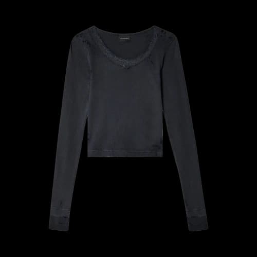 Balenciaga Distressed Lingerie Top 'Black'