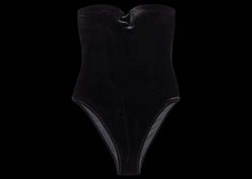 Balenciaga Women's Sweetheart Neck Swimsuit Black