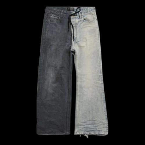 Balenciaga Fifty-fifty Pants 'Dark Grey Light Blue'