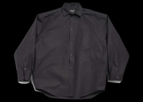 Balenciaga Outerwear Large Fit Shirt Black