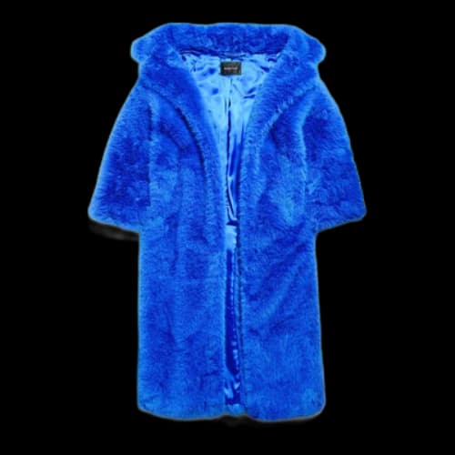 Balenciaga Off Shoulder Coat 'Royal Blue' (Women's)