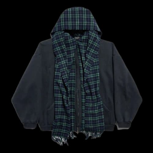 Balenciaga Unity Sports Icon Scarf Full Zip Hoodie Oversized 'Dark Blue'