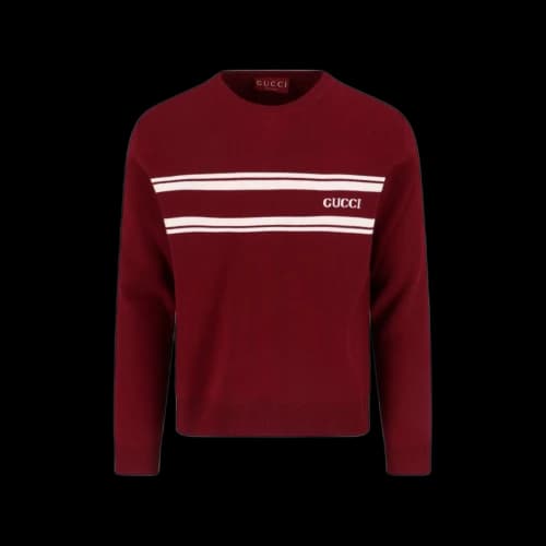 Gucci Logo Inlay Sweater Red