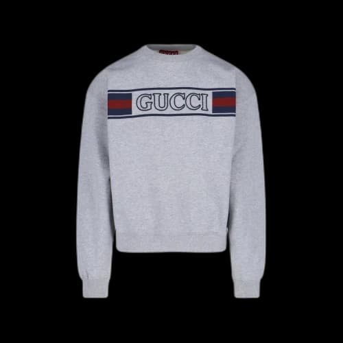 Gucci Logo Crewneck Sweatshirt Grey