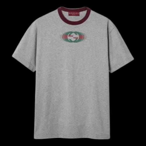 Gucci SS25 Interlocking G Shadow Print T-Shirt 'Grey Ancora'