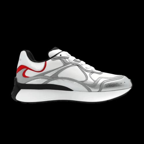 Alexander McQueen Sprint Runner 'Silver White Red'