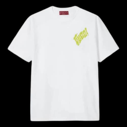 Gucci Logo Cotton Jersey T-shirt 'White'