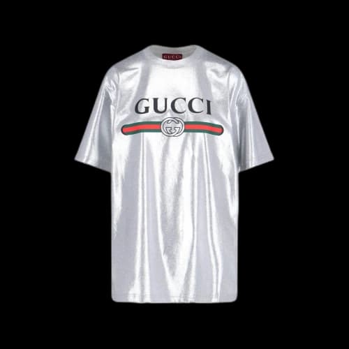 Gucci Logo T-shirt Silver