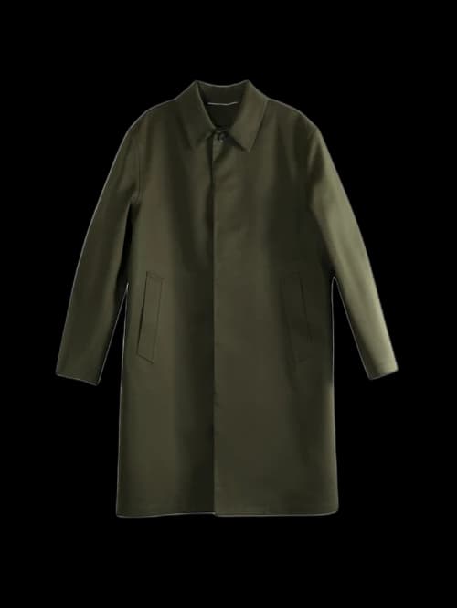 Saint Laurent Thermal Waterproof Raincoat Vertfonce