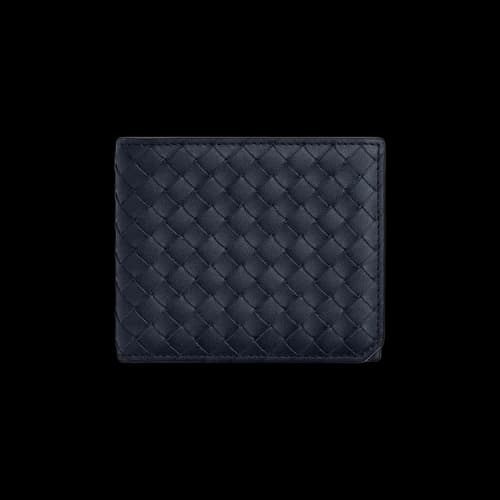 Bottega Veneta Intrecciato Piccolo Bi-Fold Wallet 'Space/Silver'