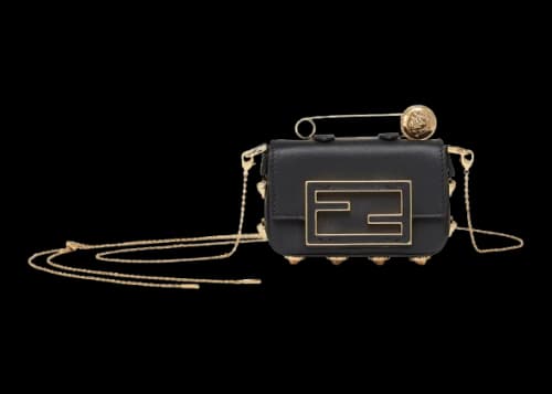 Fendi Fendace Nano Baguette Charm Black
