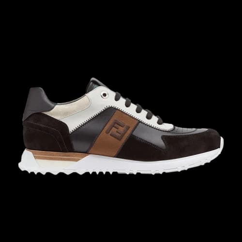 Fendi FF Logo Lace Up 'Black White'