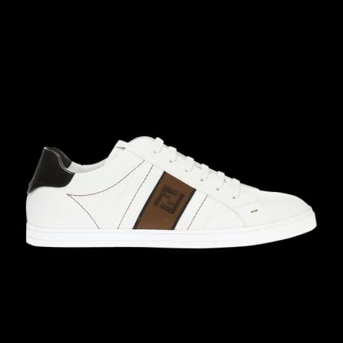 Fendi Leather Low 'White Black'