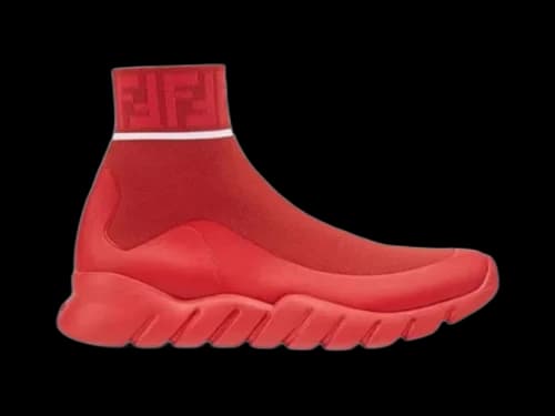 Fendi Tech Fabric High Top Red
