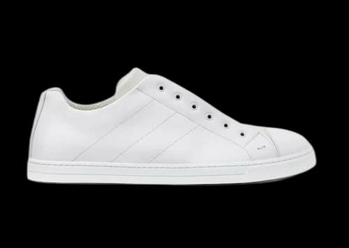 Fendi Leather Slip Ons White Brown