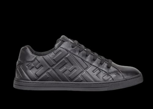 Fendi Leather Low Top Triple Black