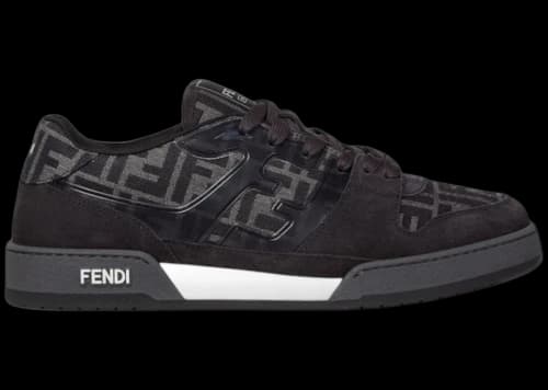 Fendi Match Low Black Grey FF Jacquard