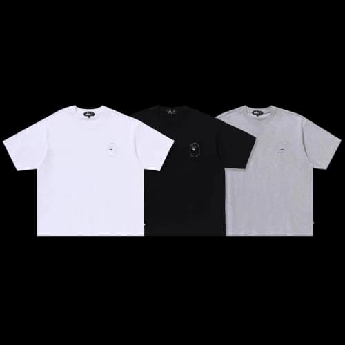 BAPE Logo Tee (3 Pack) 'White/Black'