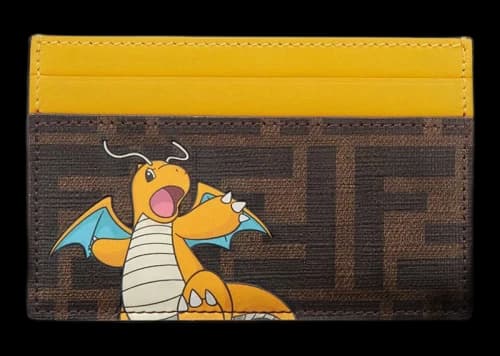Fendi x FRGMT x Pokemon FF Fabric Card Holder Yellow