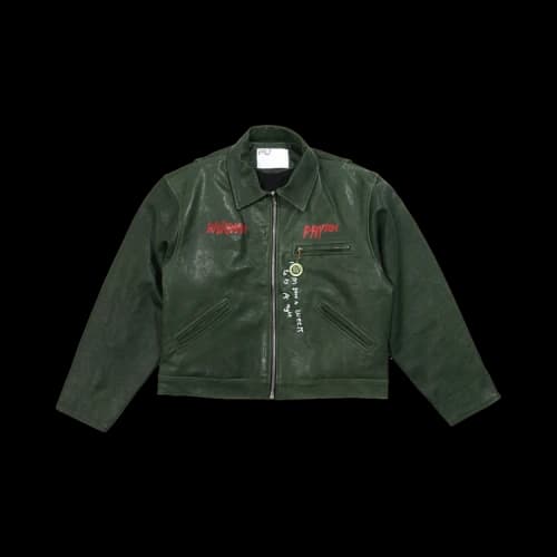 Paly Hollywood I Am Not Ashamed Leather Work Jacket 'Green'