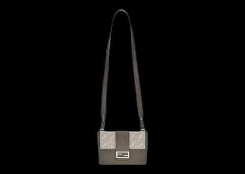 Fendi Flat Medium Baguette Bag Beige/Brown