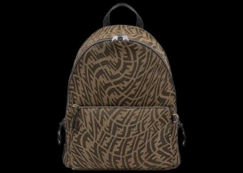 Fendi Jacquard Backpack Brown