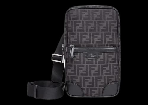 Fendi One-Shoulder Travel Backpack FF Jacquard Fabric Multicolour
