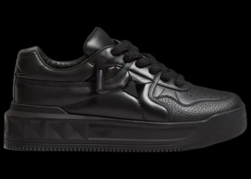 Valentino One Stud XL Black Nappa Leather