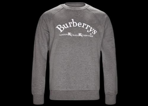 Burberry Cotton Blend Sweatshirt Grey