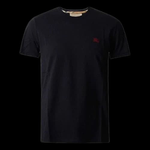 Burberry Logo Pattern Short Sleeve Black