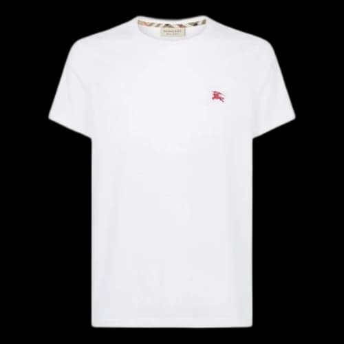 Burberry Embroidery Horse Causual Round Collar Male White