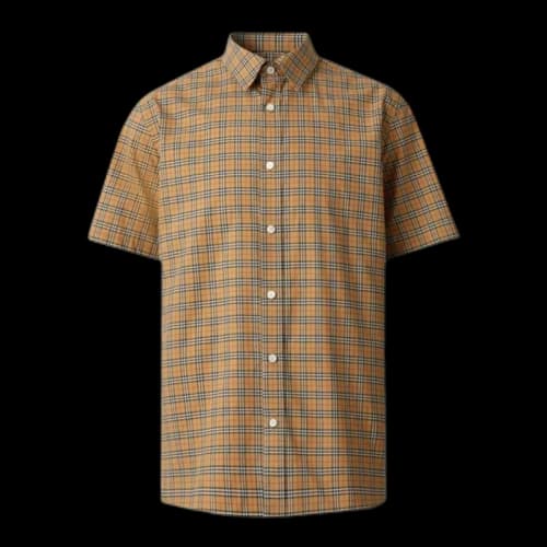 Burberry Edward Short Sleeve Check Shirt Archive Beige