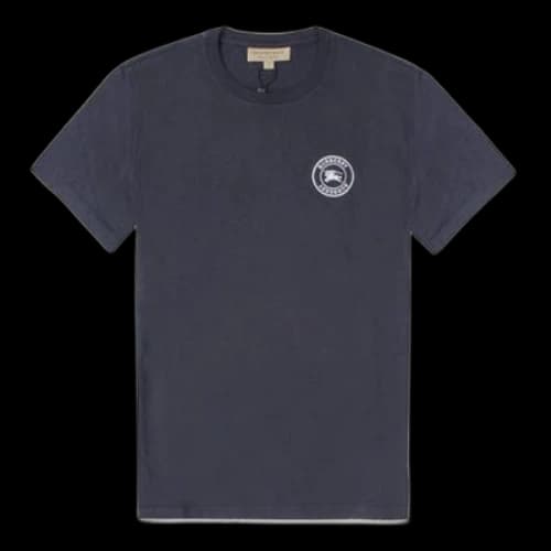 Burberry SS21 Casual Logo Short Sleeve Unisex Navy Blue