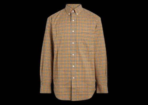Burberry Small Scale Check Cotton Shirt Archive Beige