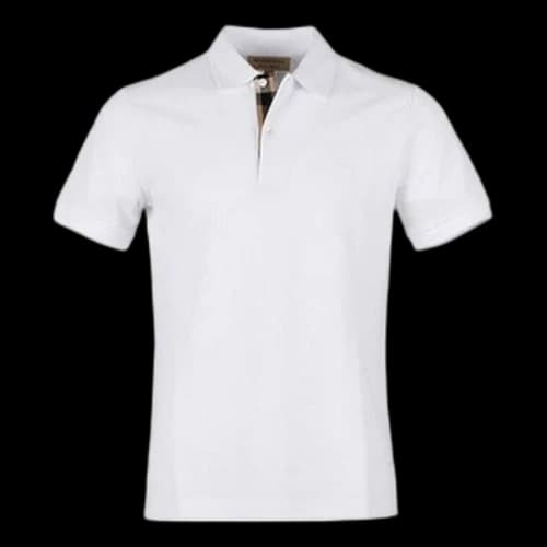 Burberry lapel Cardigan Short Sleeve Polo Shirt White