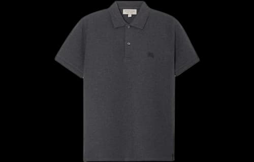 Burberry Solid Color Short Sleeve polo Gray